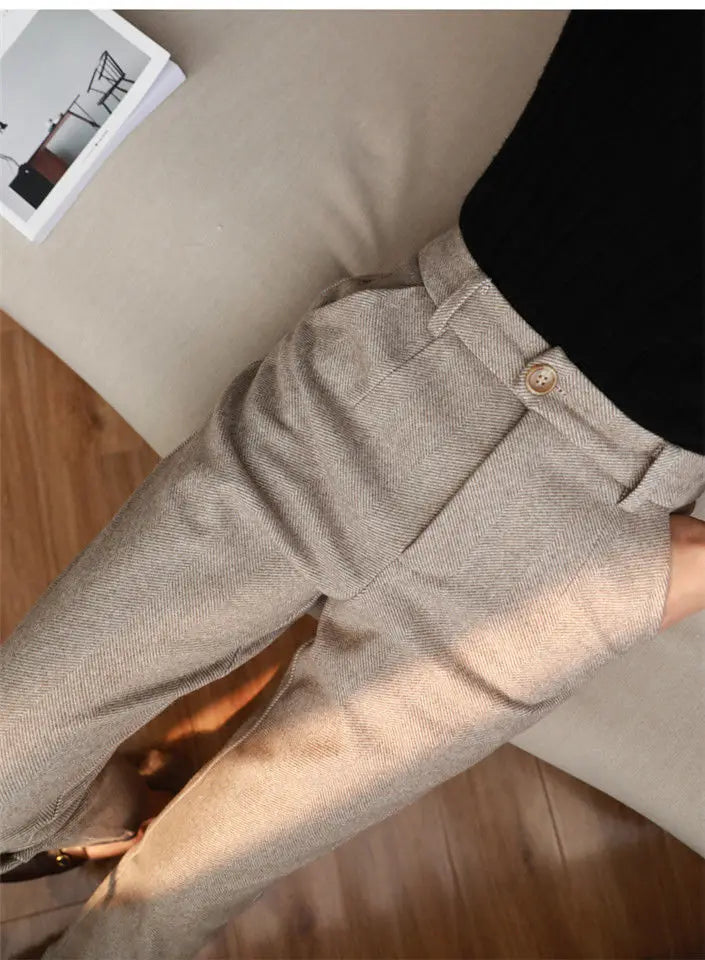 Flora Woolen Pants Womens