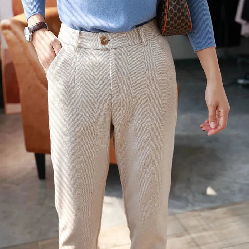 Flora Woolen Pants Womens