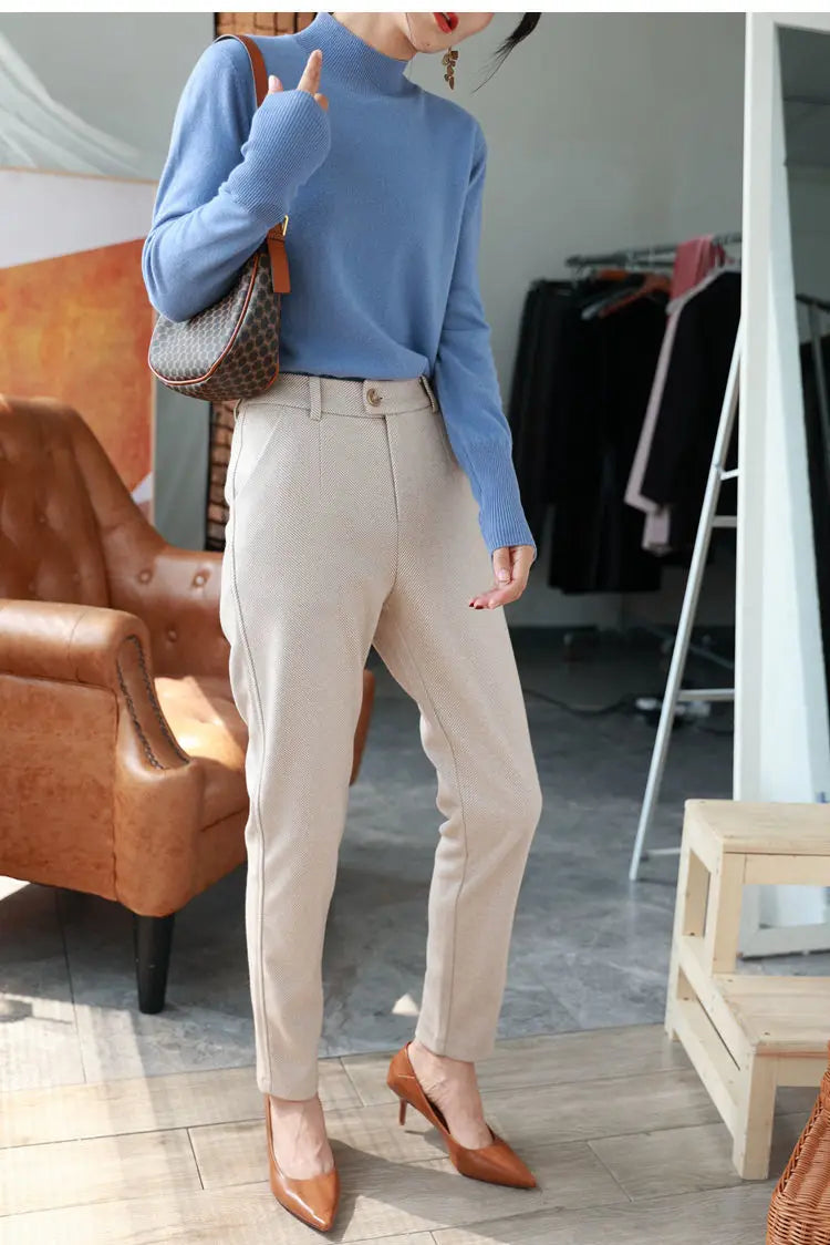 Flora Woolen Pants Womens