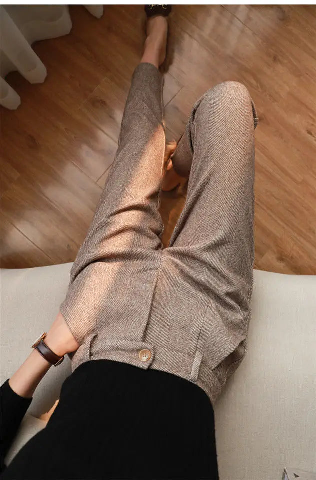Flora Woolen Pants Womens