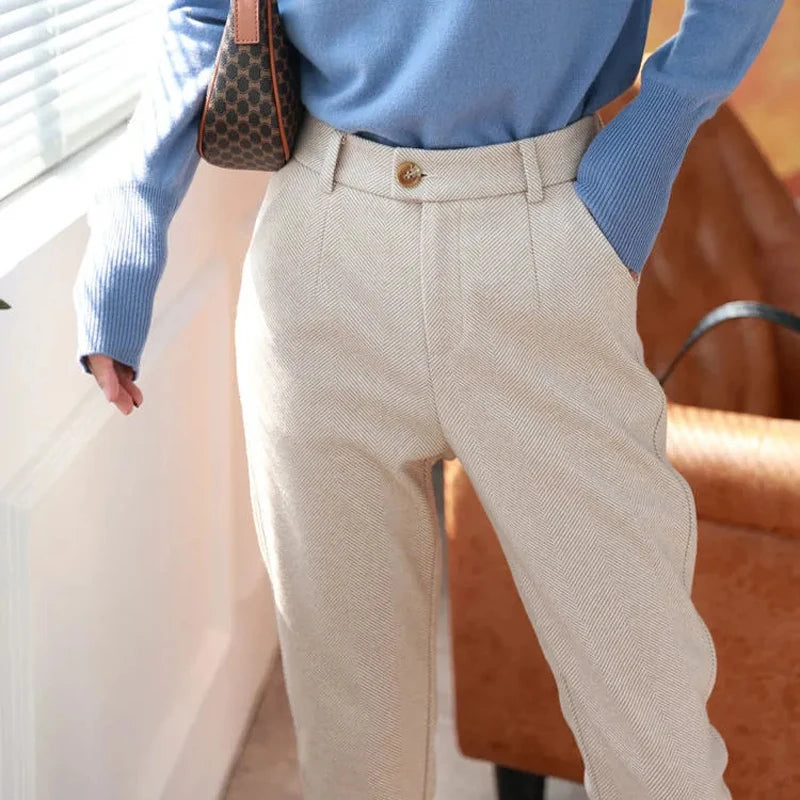 Flora Woolen Pants Womens