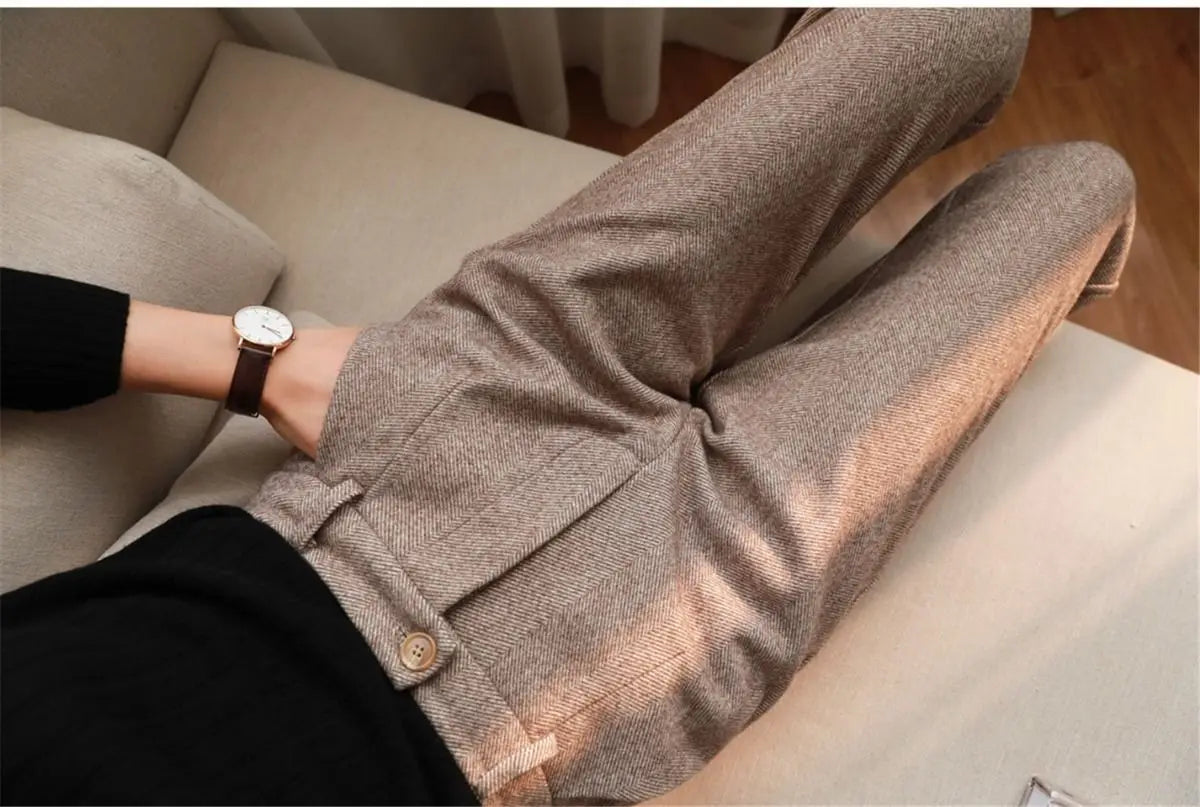 Flora Woolen Pants Womens