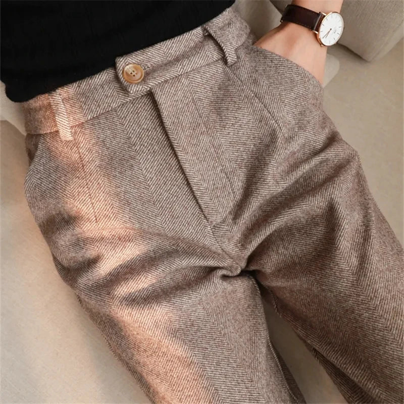 Flora Woolen Pants Womens