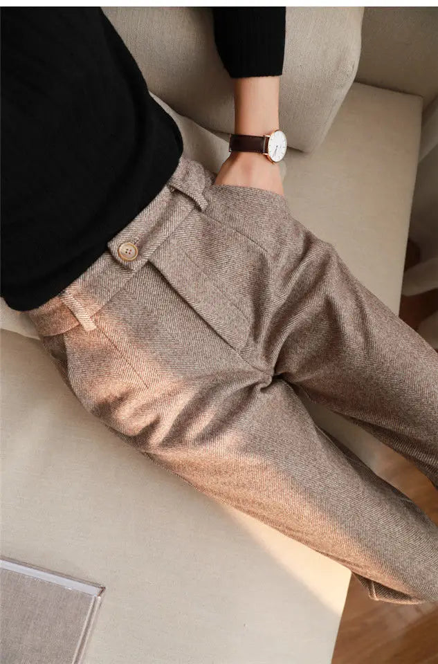 Flora Woolen Pants Womens