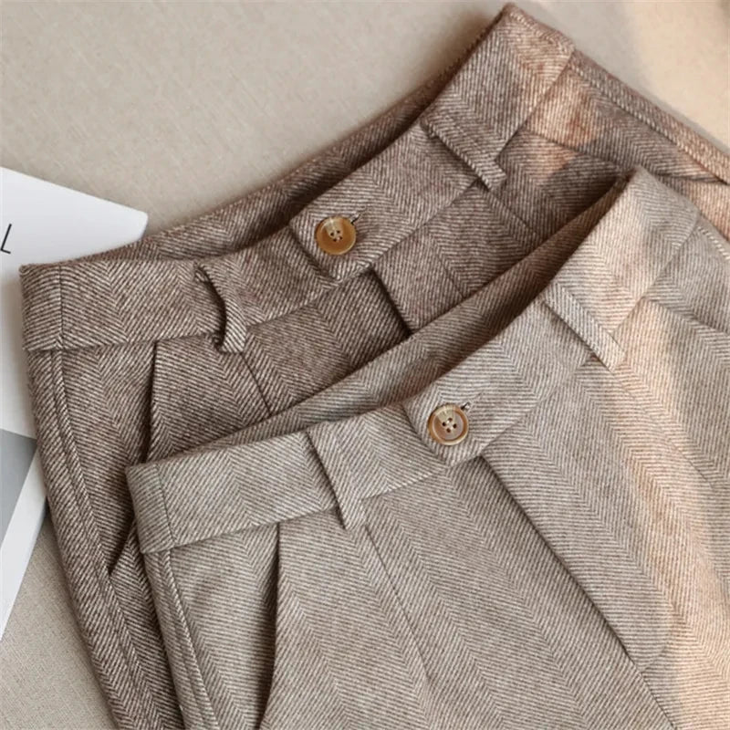 Flora Woolen Pants Womens