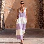 Flora Striped Sleeveless Maxi