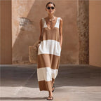 Flora Striped Sleeveless Maxi