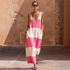 Flora Striped Sleeveless Maxi