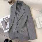 Flora Grey Herringbone pattern
